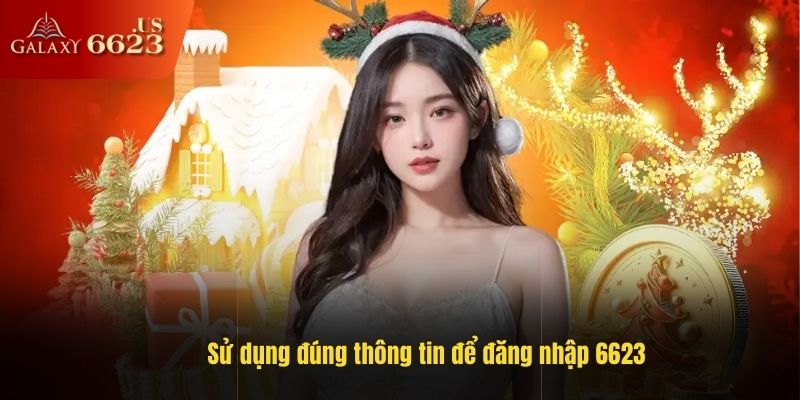 Sử dụng đúng thông tin để đăng nhập 6623